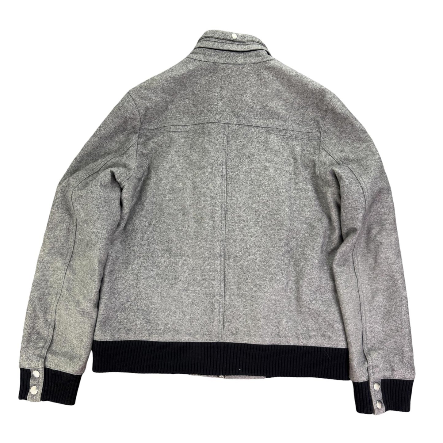 Dior Homme Y2K vintage AW08 Melton jacket wool blend zip up men's high neck coat