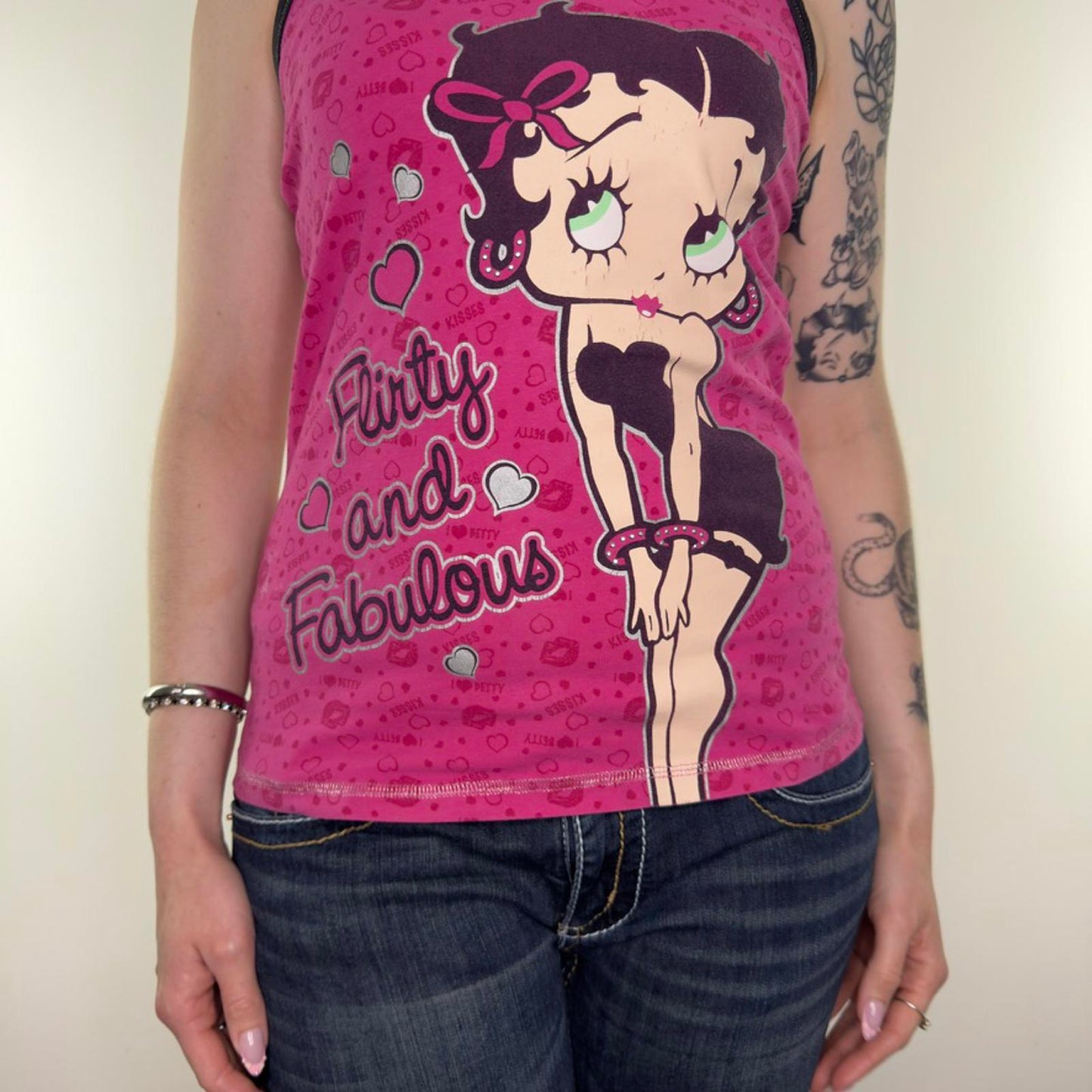 2010 Betty Boop graphic print tank top
