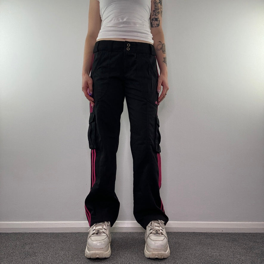 Y2K vintage Adidas mid rise tracksuit cargo baggy bottoms