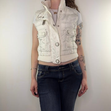 Y2K vintage River Island sleeveless puffer gilet bodywarmer