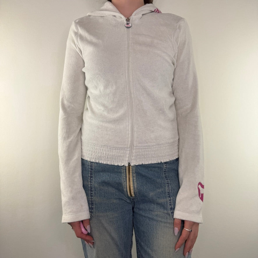 Y2K vintage Victoria’s Secret Pink towelling zip up hoodie