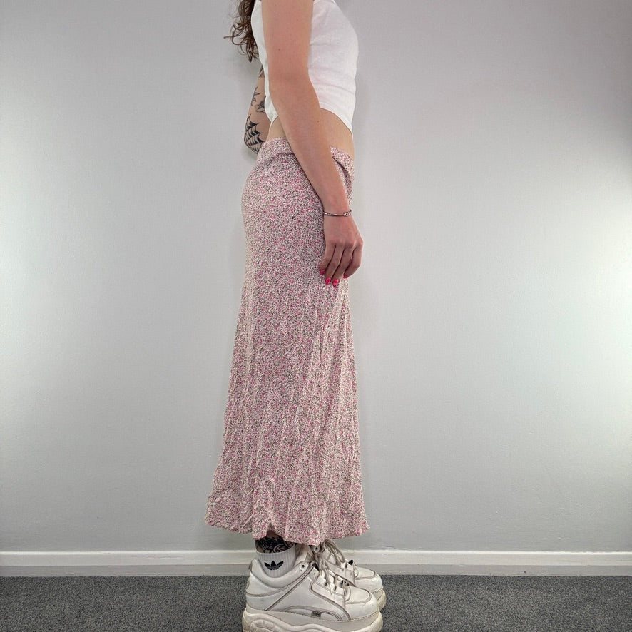 Y2K ditsy floral maxi skirt