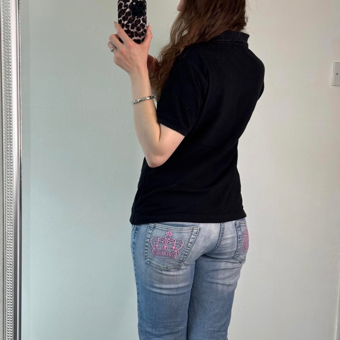 A Bathing Ape BAPE Swarovski large ape head polo top