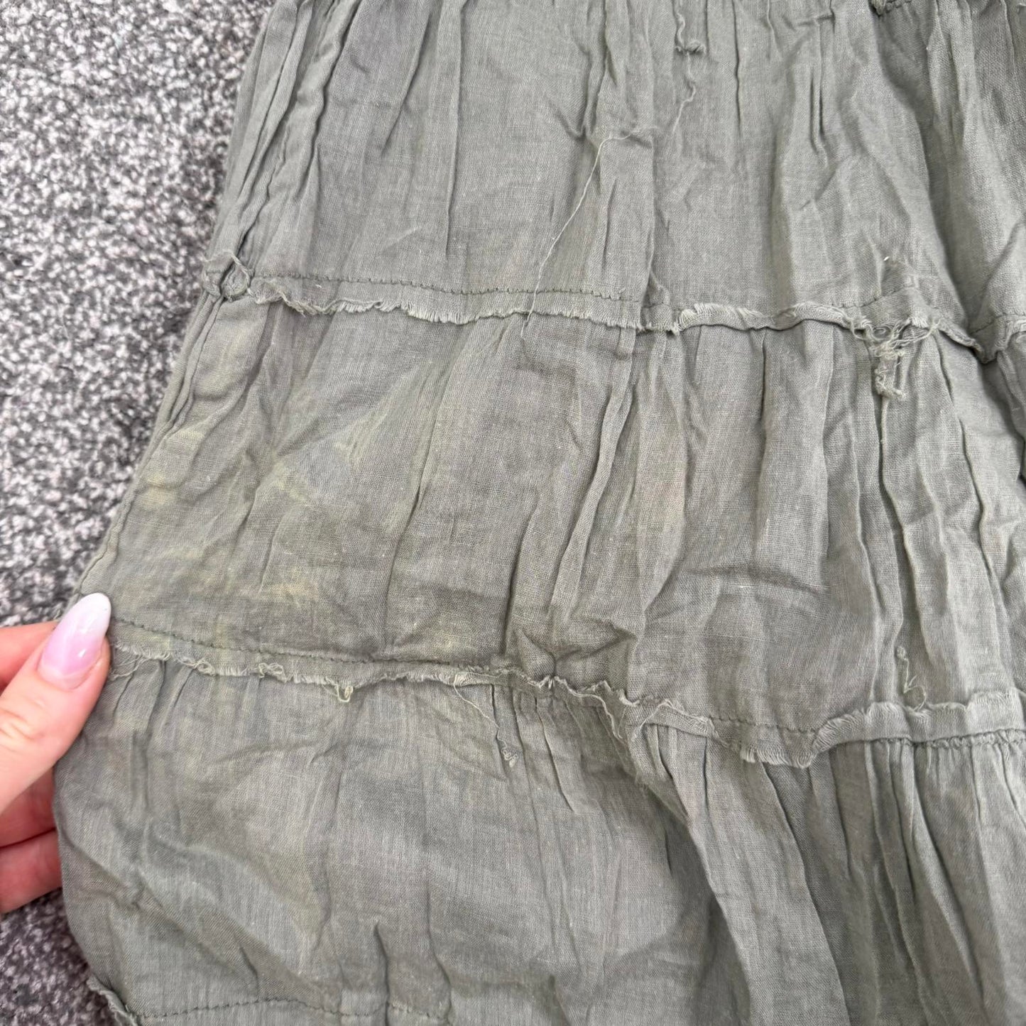 Y2K vintage River Island midi skirt a line tiered sequin embellished trim boho