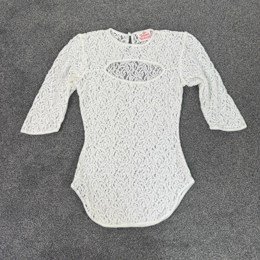 1990s Vintage Vivienne Westwood lace top