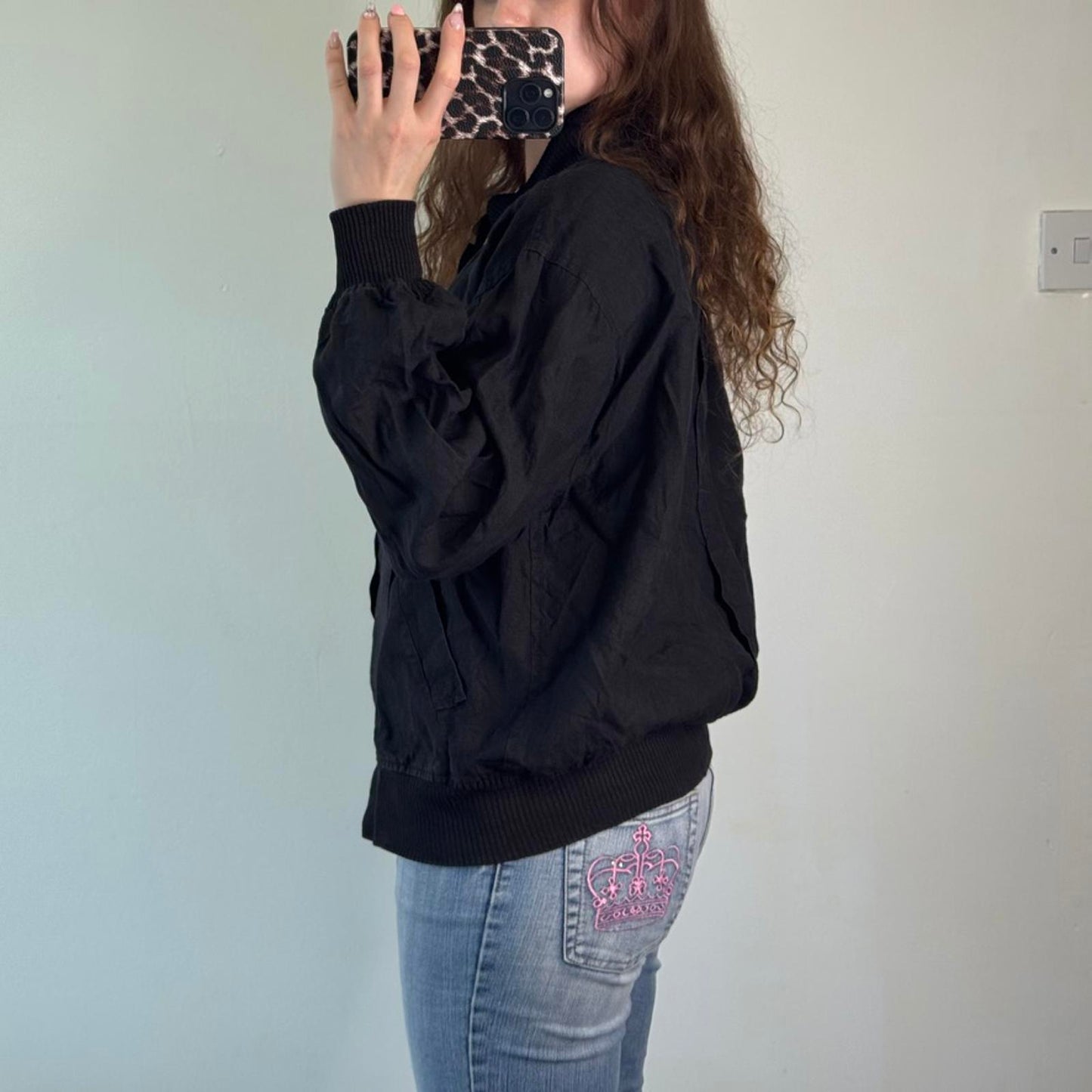 Vintage Aquascutum linen button up bomber jacket lightweight summer collarless