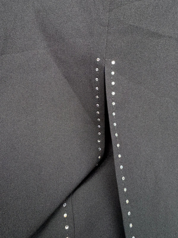 Y2K vintage maxi skirt a line rhinestone slit