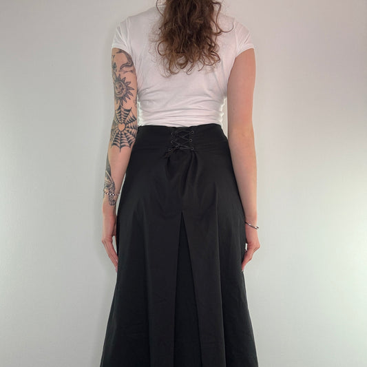 Y2K archive lace up floaty suit maxi skirt