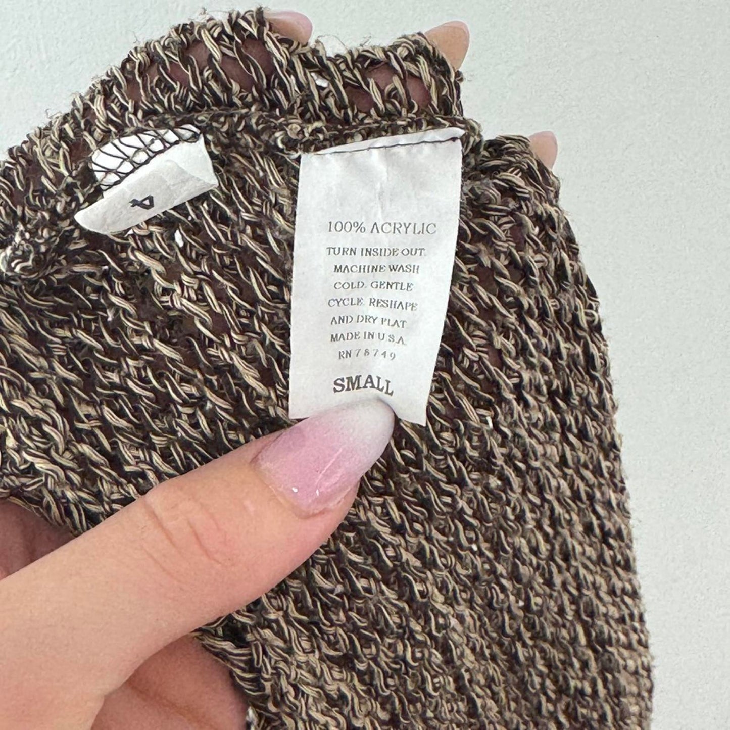 Y2K vintage Wet Seal knit v neck top low cut slight crop bow stretchy brown