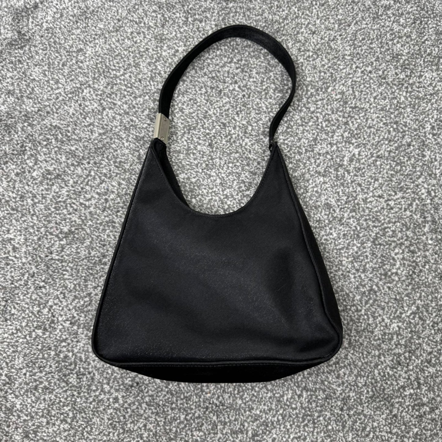 Y2K vintage Fiorelli mini shoulder bag black silver mini small shimmer