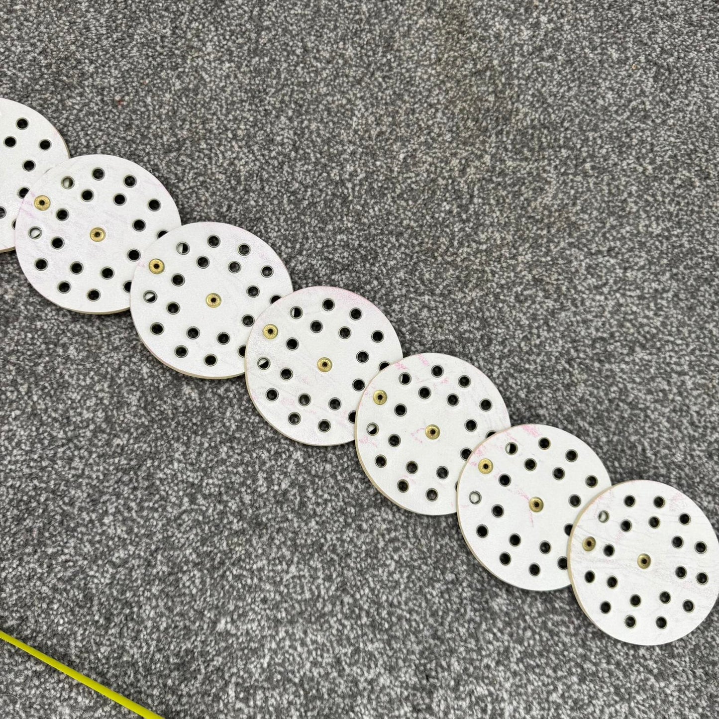 Y2K vintage disc circle belt boho silver gold chunky faux leather shiny