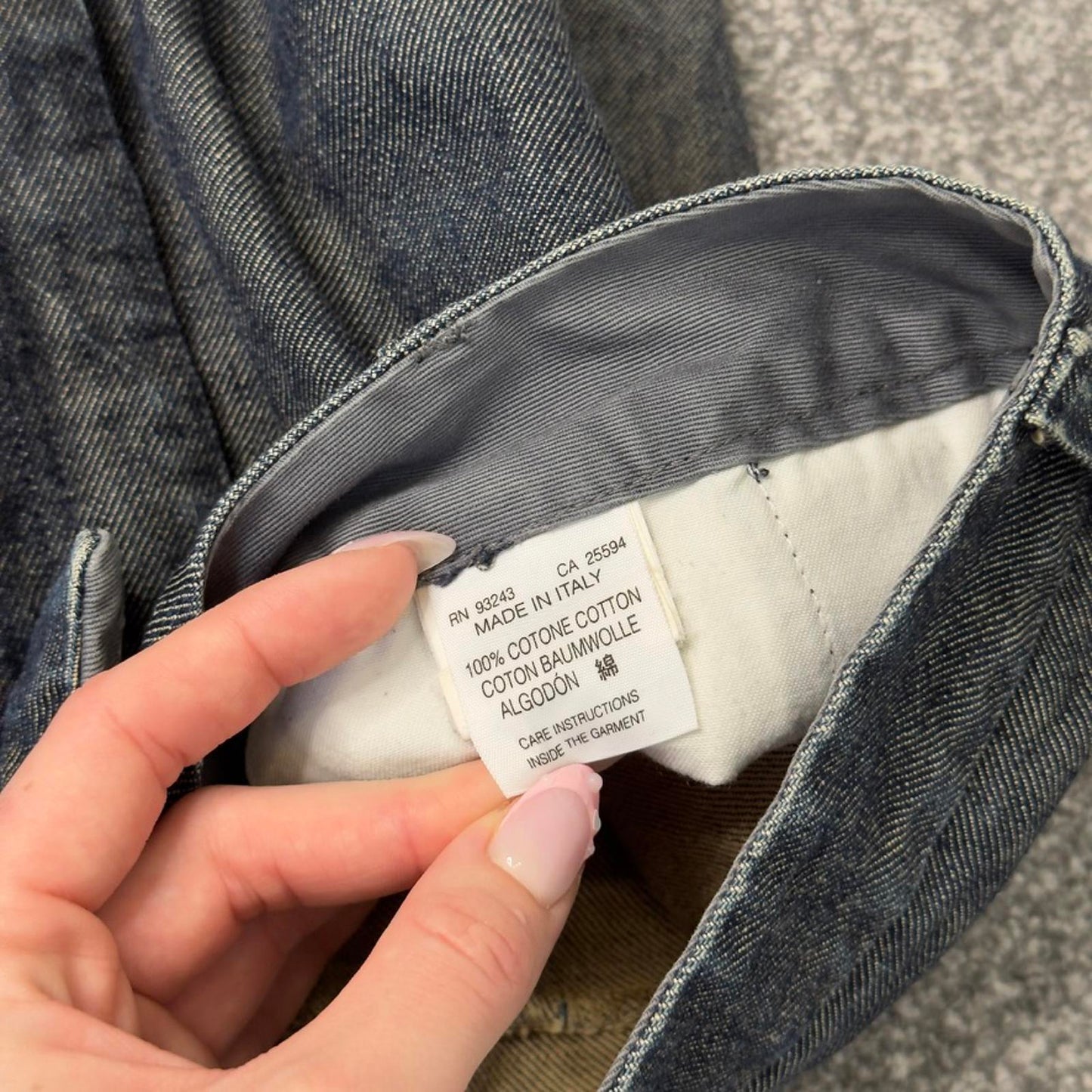 Y2K vintage Diesel low rise denim midi skirt