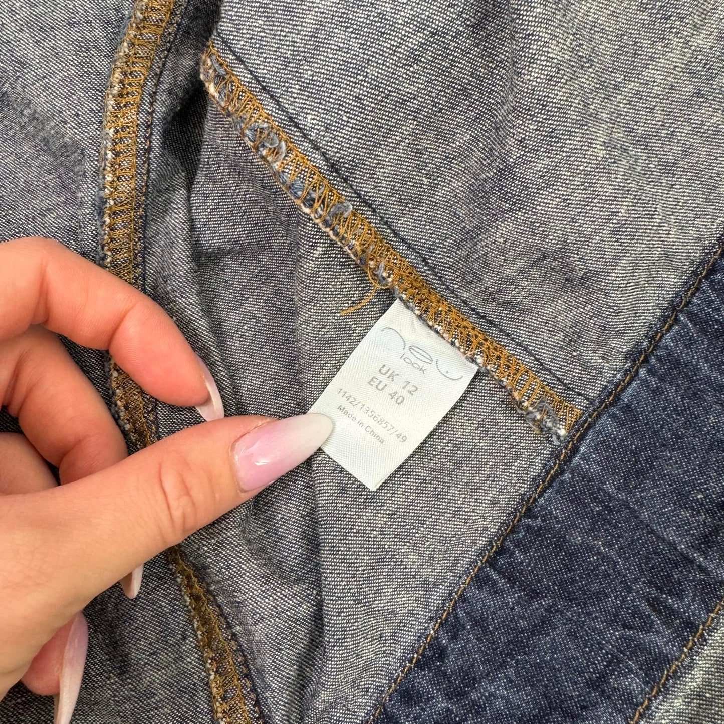 Y2K vintage denim short sleeve blazer jacket button up deep v neck