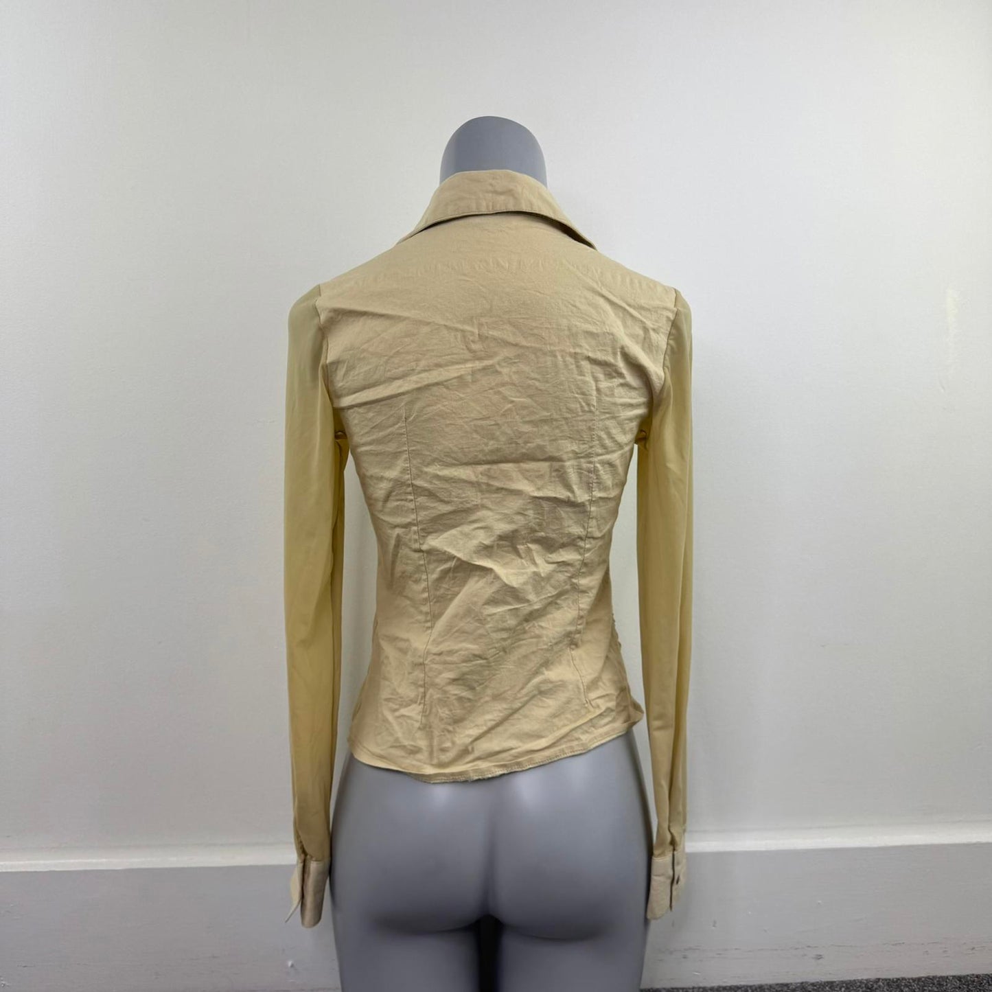 Y2K vintage sheer stretchy long sleeve shirt