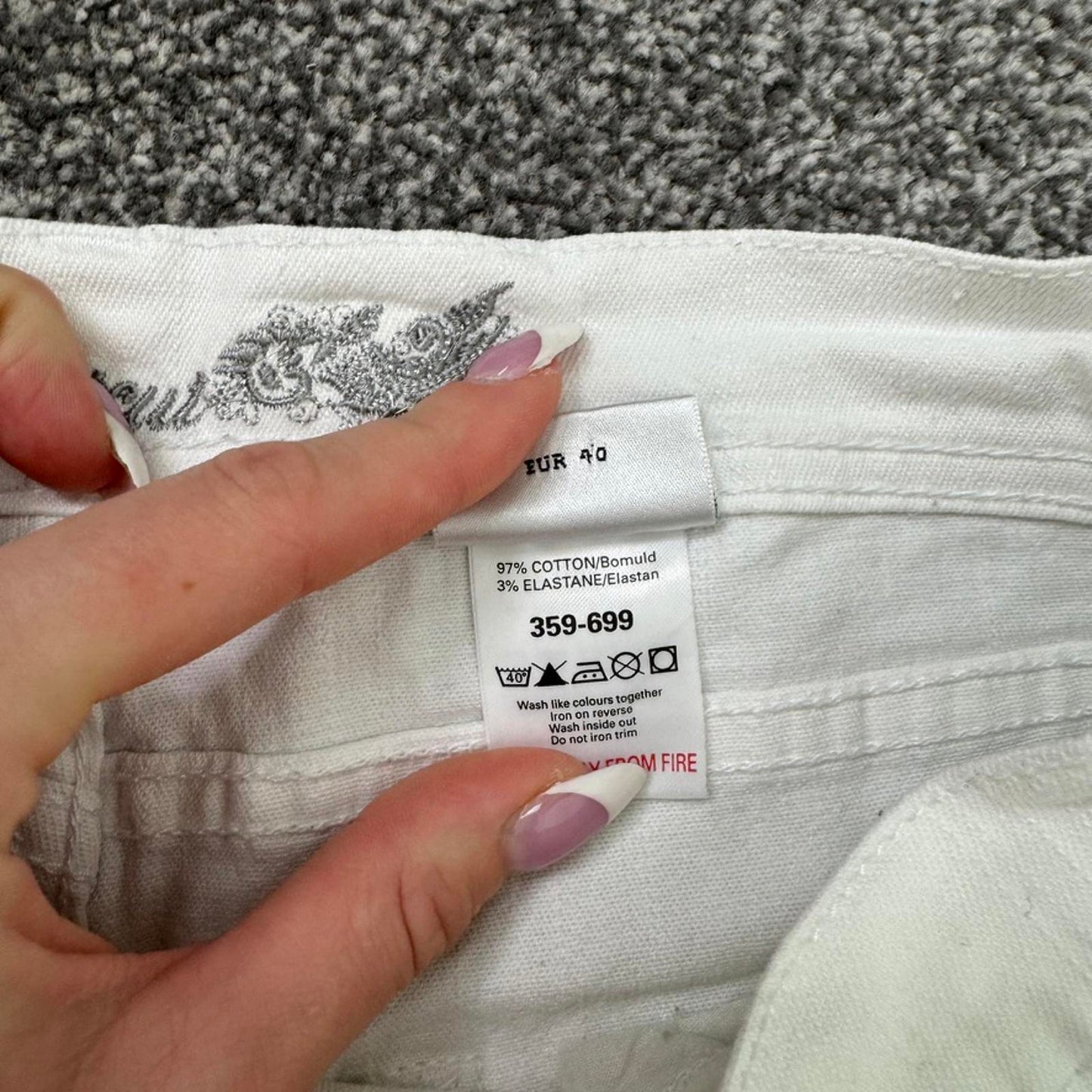 Y2K vintage mid rise stretchy denim bootcut jeans white