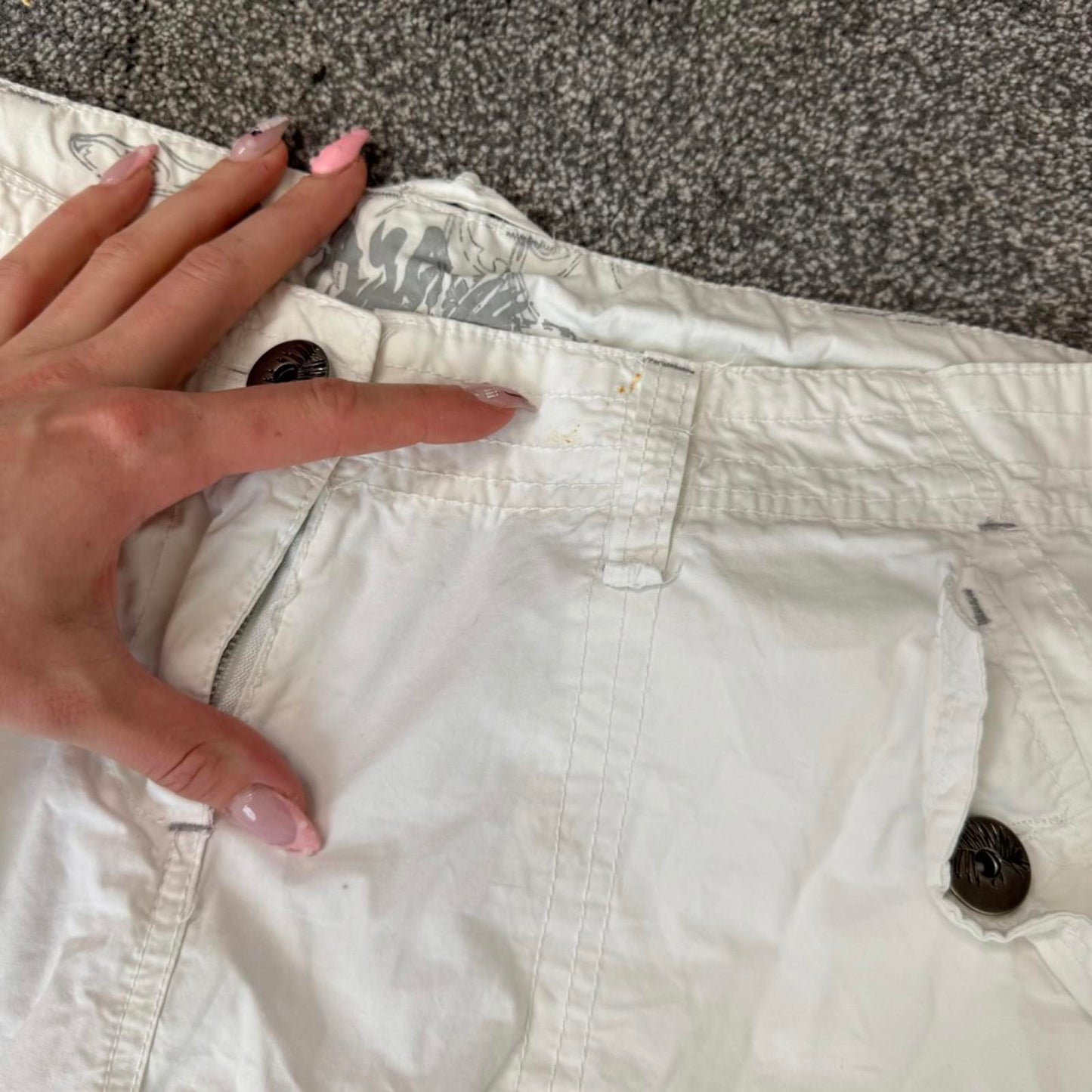 Y2K vintage low rise baggy cargo trousers combat trousers lightweight summer