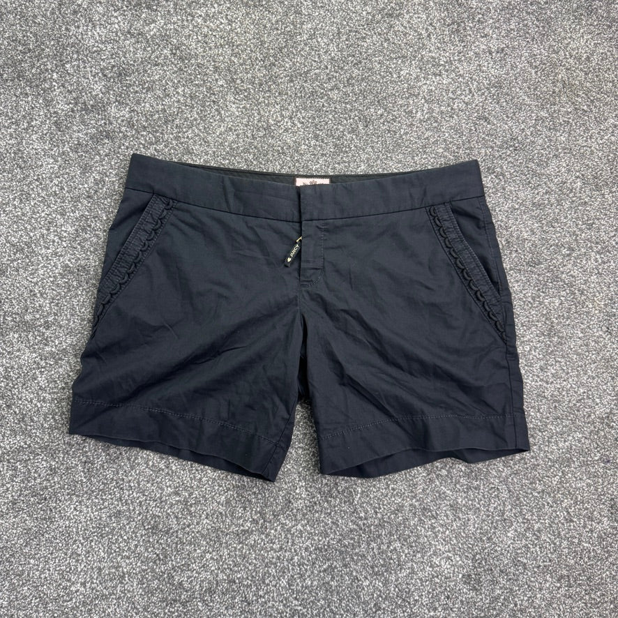 Y2K vintage Juicy Couture chino mini shorts low rise frill trim pockets