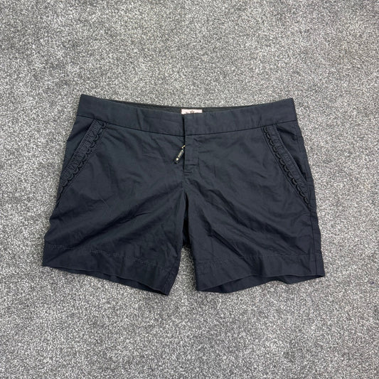 Y2K vintage Juicy Couture chino mini shorts low rise frill trim pockets