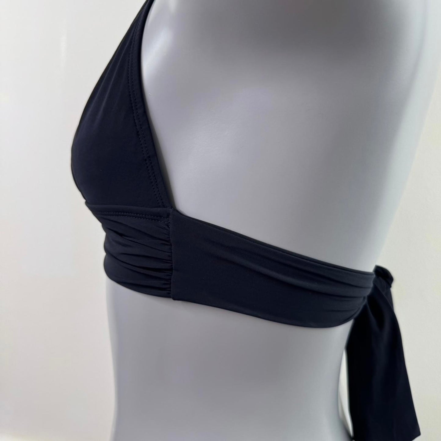 Y2K vintage halter halter neck swimwear bikini top gem tie bow