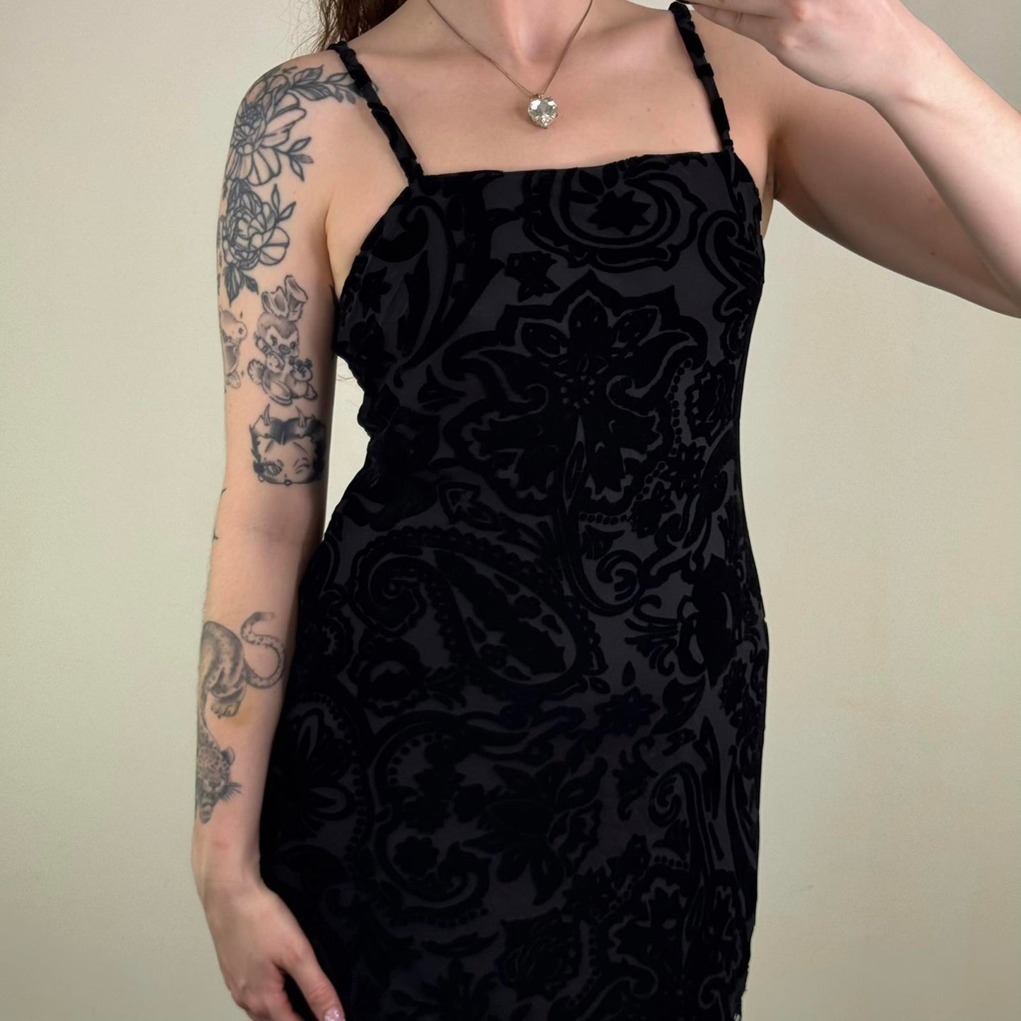 Y2K vintage Laura Ashley vintage maxi dress silk blend crochet hanky hem velvet