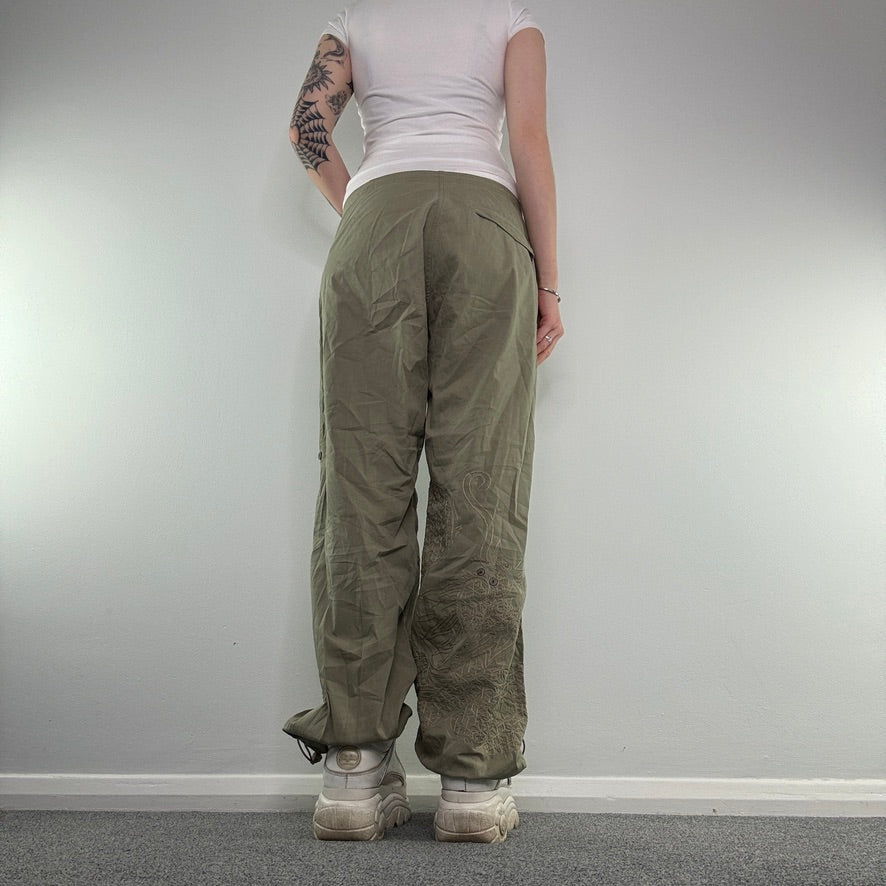 Y2K Maharishi dragon embroidered baggy cargo trousers