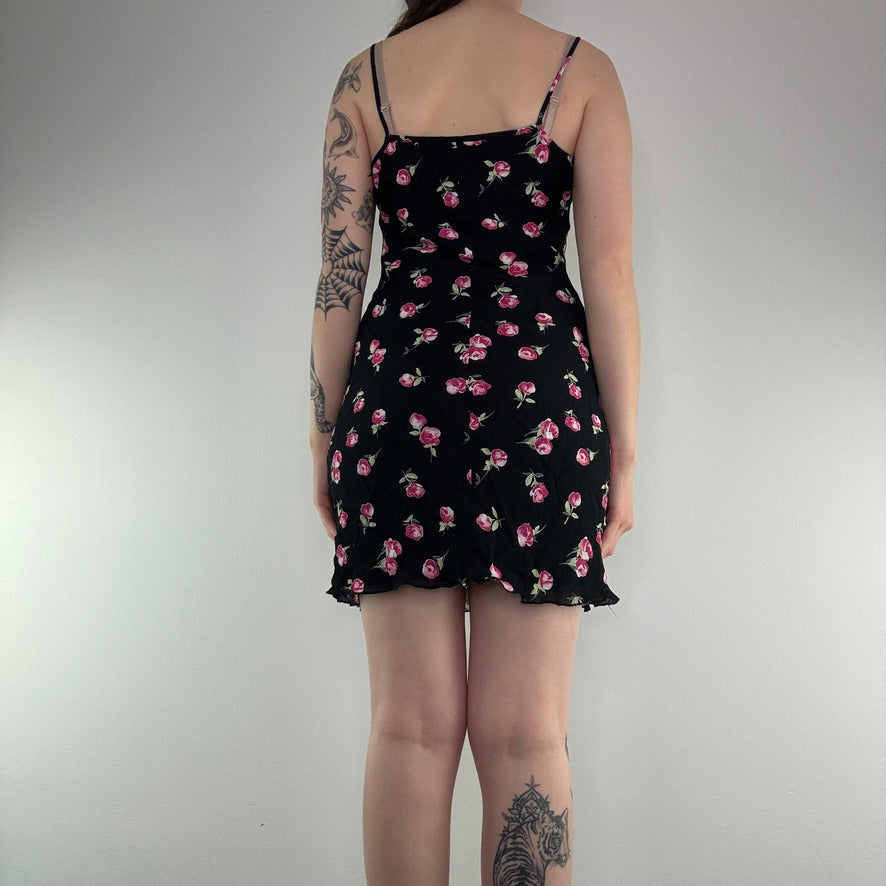 Y2K Bay rose floral mini dress