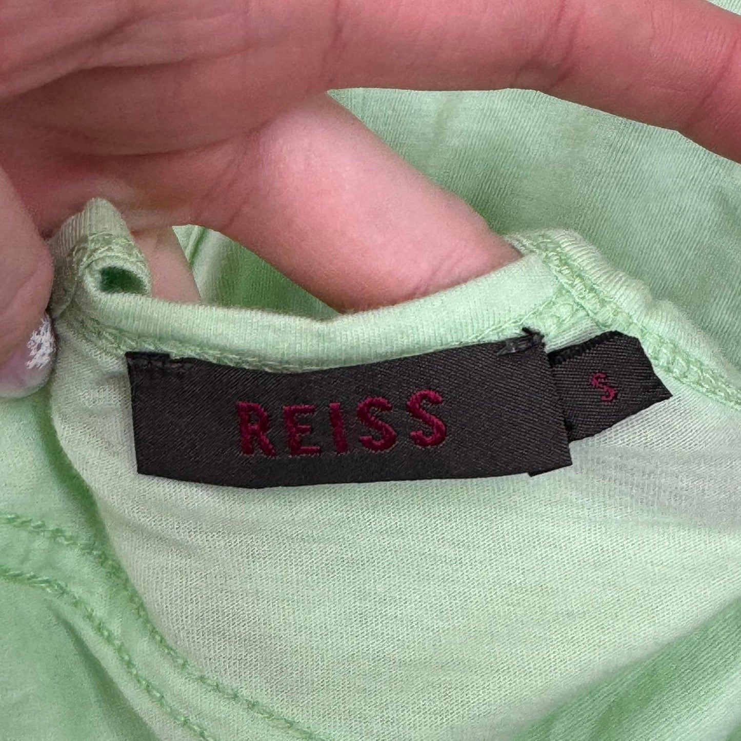 Y2K vintage strappy cami top keyhole bow light green stripe racer back
