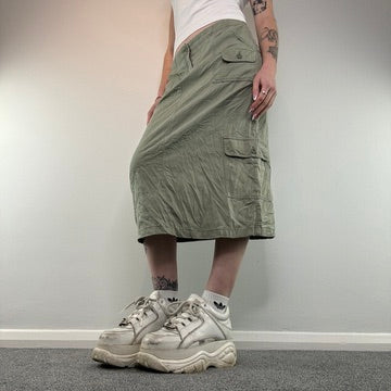 Y2K cargo maxi skirt