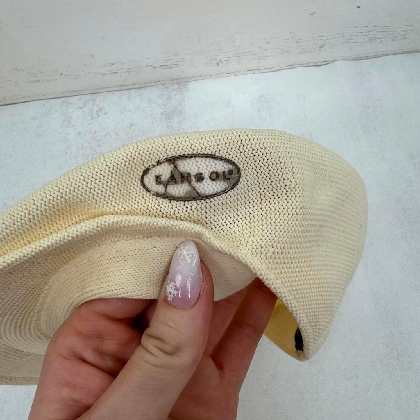 90s Y2K vintage Kangol cap beret unisex cream