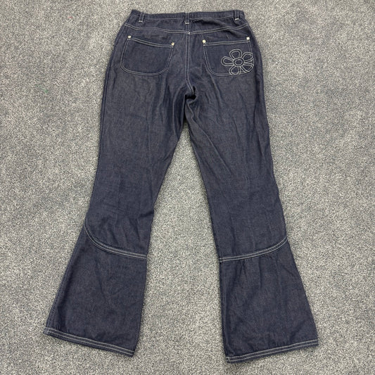 Y2K dark denim flared jeans