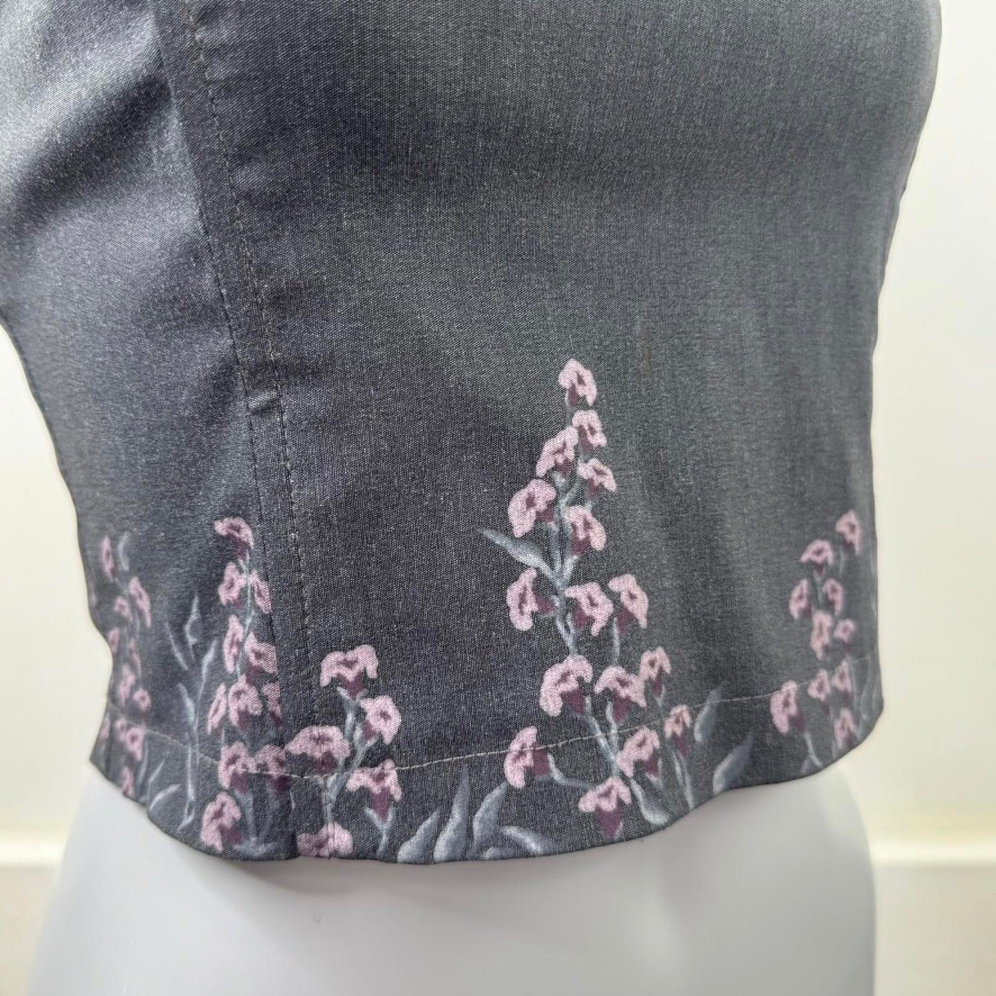 Y2K vintage Morgan De Toi strapless top boob tube floral fitted cropped crop