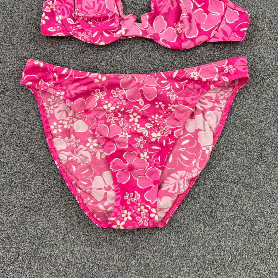 Y2K underwire non padded floral bikini set