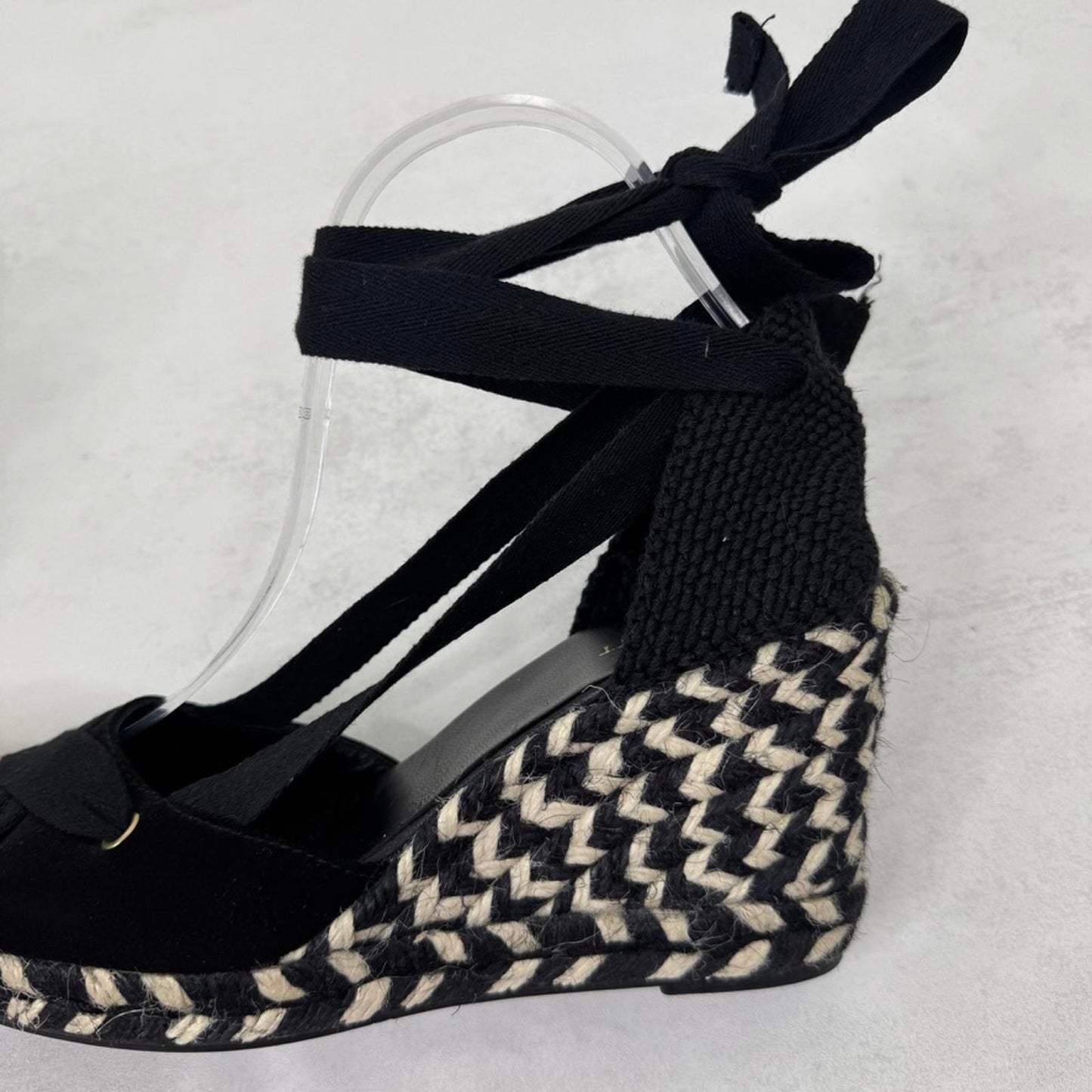 LK Bennett Ophelia wedge sandals braided espadrilles lace up block summer