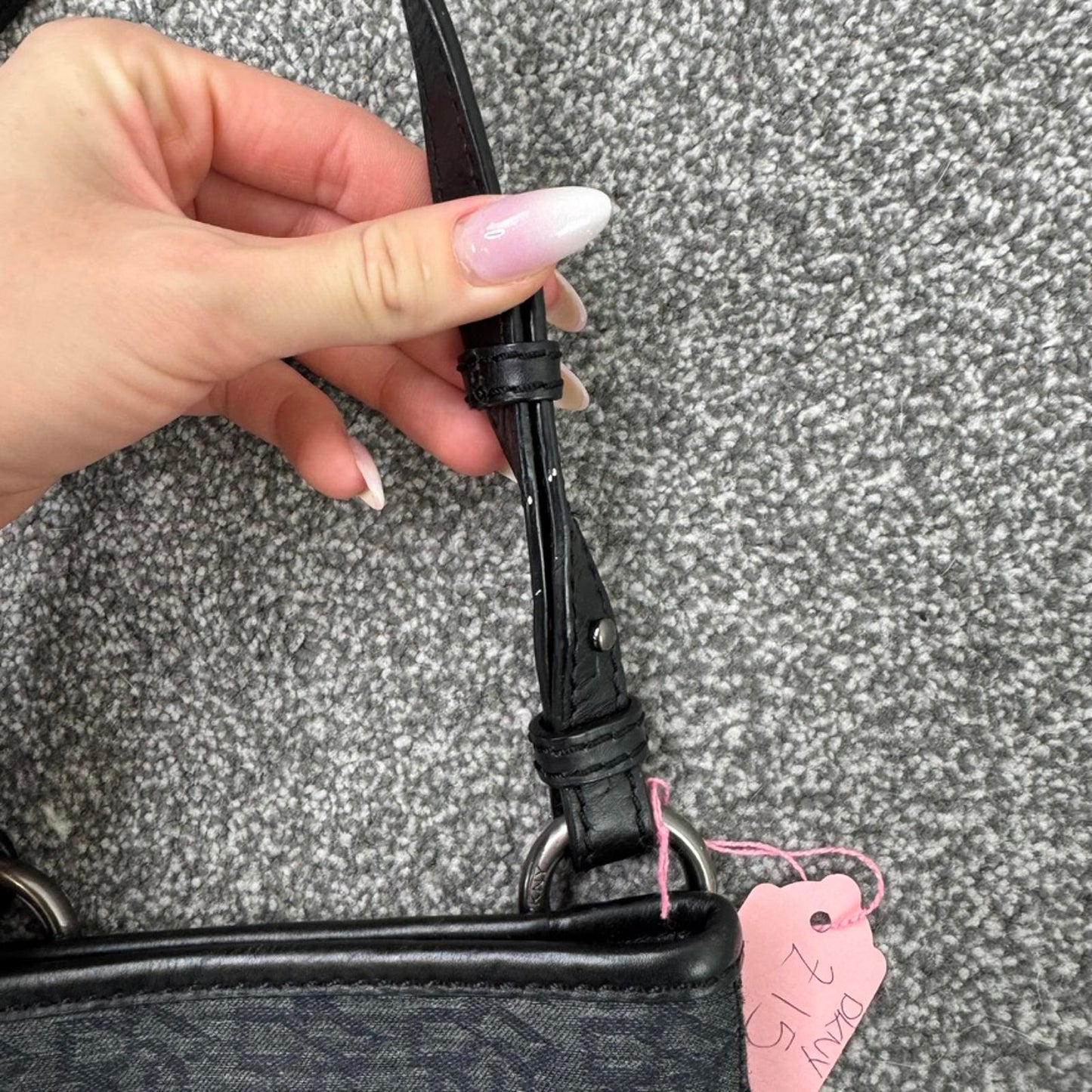 Y2K vintage DKNY small shoulder bag crossbody canvas o ring mini size