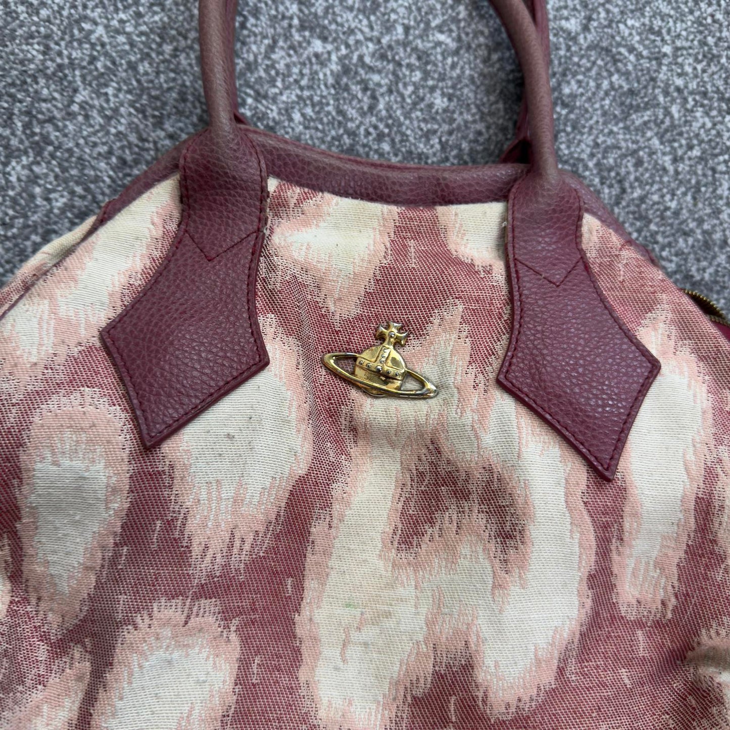 Vintage Vivienne Westwood Yasmine bowling handbag St Tropez cloth leopard print