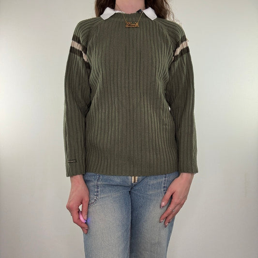 Y2K vintage knit striped jumper