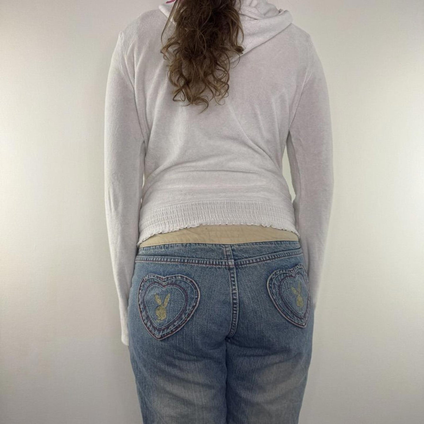 Y2K vintage Victoria’s Secret PINK towelling zip up hoodie flare sleeve