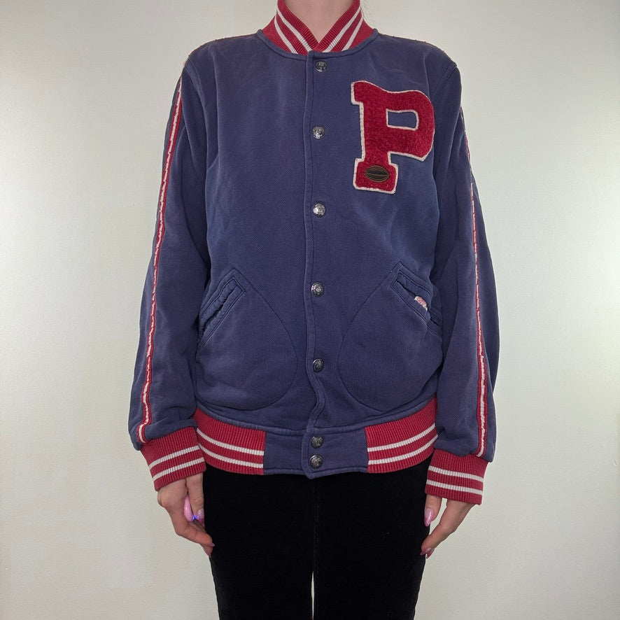 Vintage Polo Ralph Lauren varsity letterman bomber jacket New York Drake