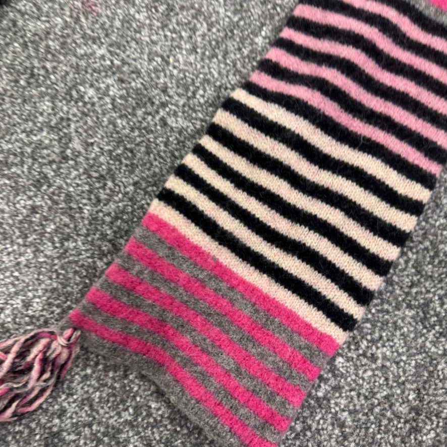 Y2K vintage wool stripy scarf