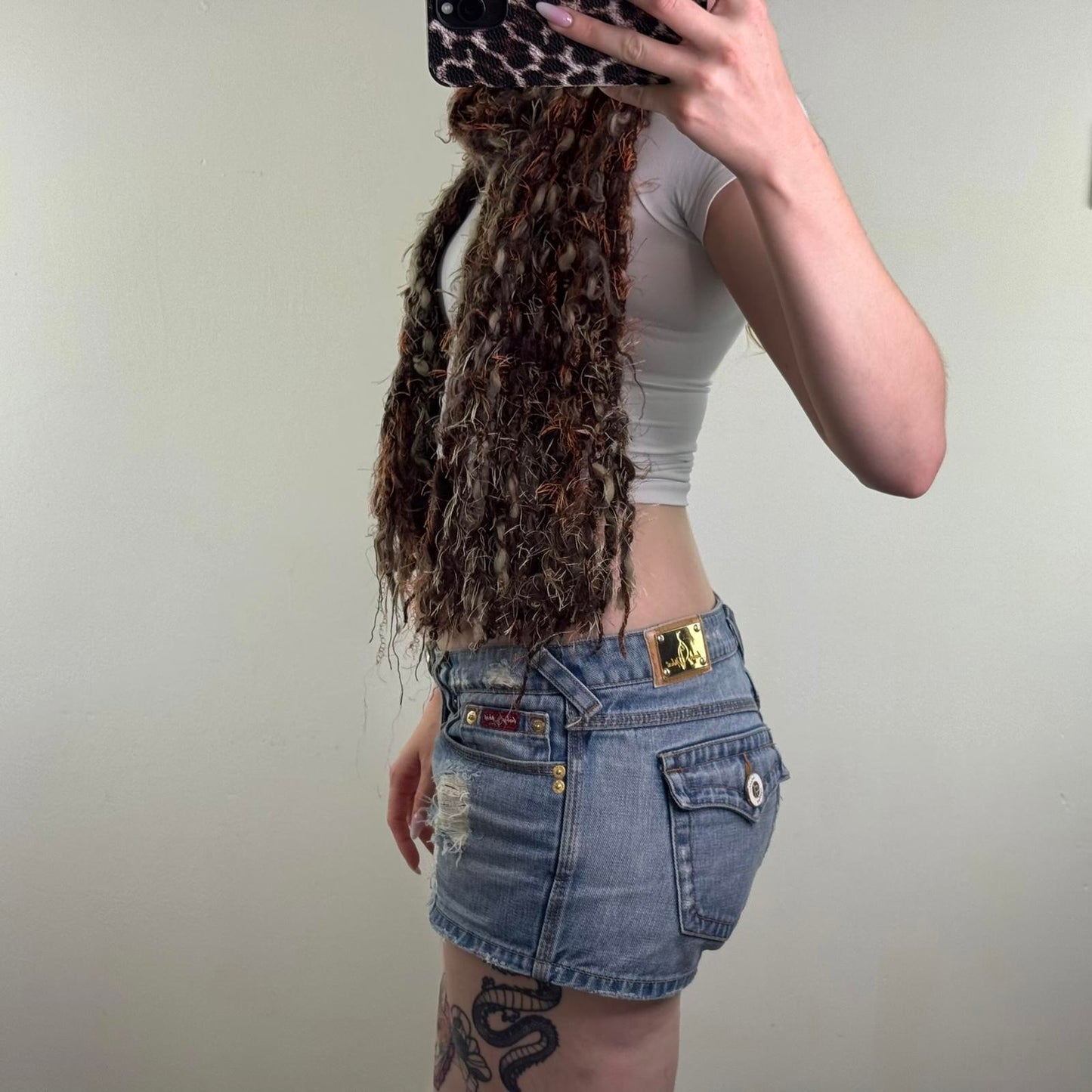 Y2K vintage Per Una wool blend scarf knit fluffy tassel brown cream orange