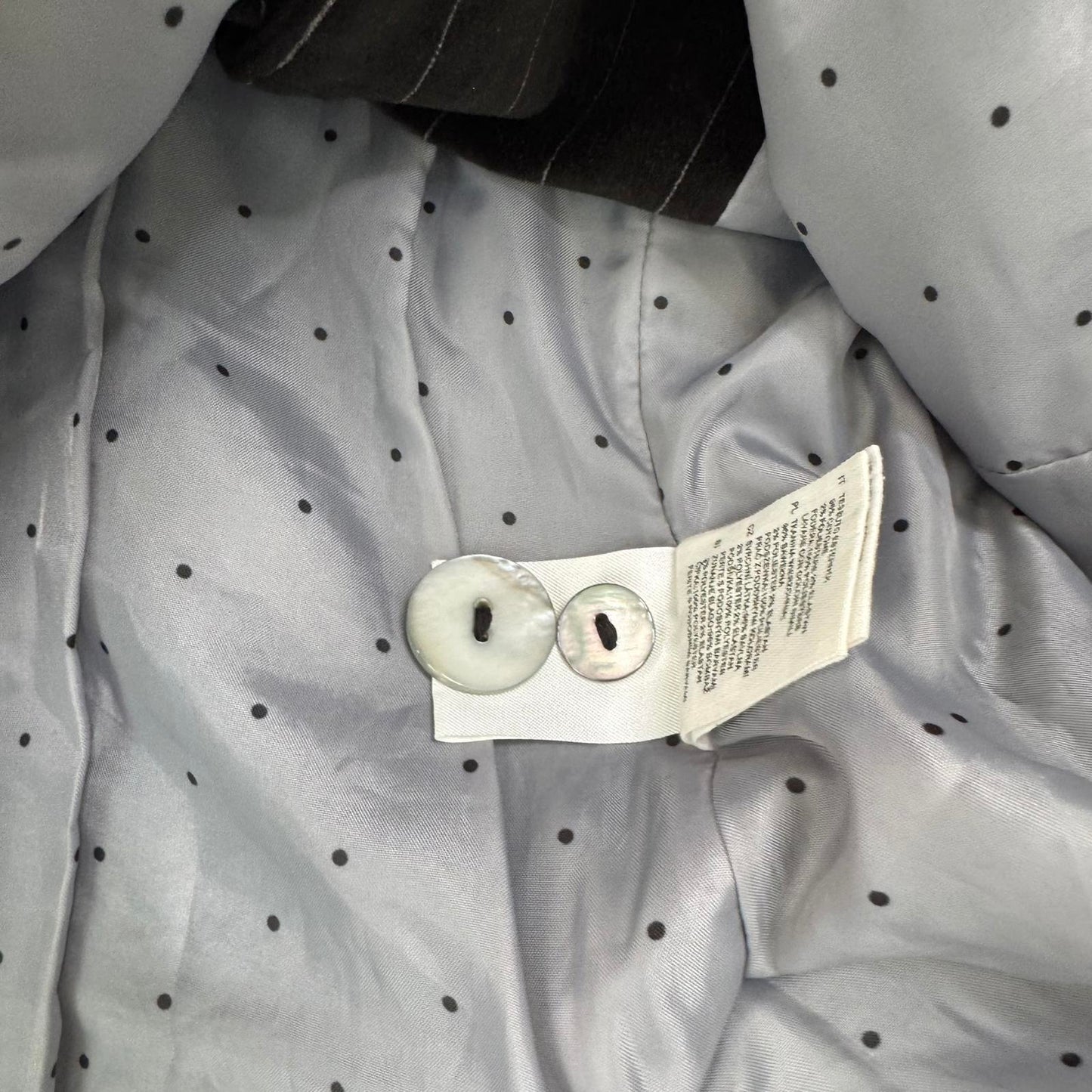 Y2K vintage velour pinstripe blazer jacket shell button up shoulder pad tailored