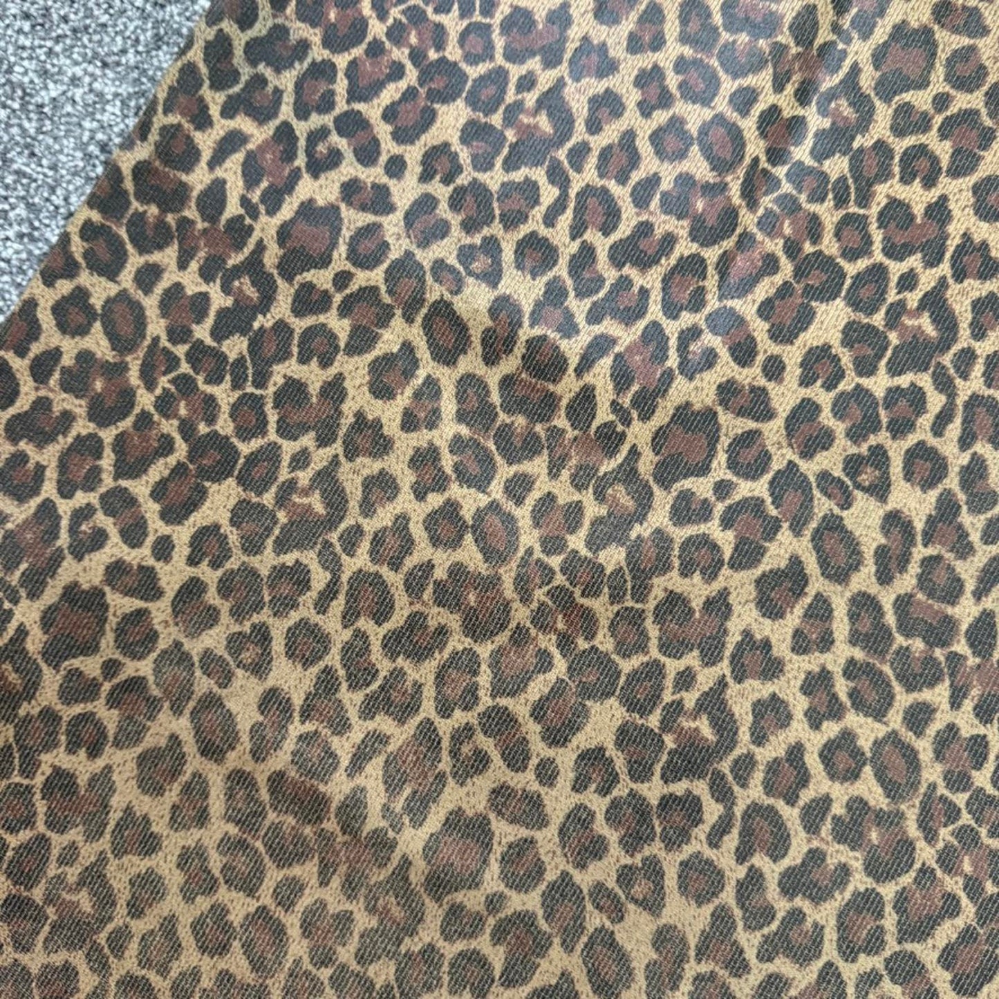 Zara leopard print maxi dress stretchy full length strappy square neck