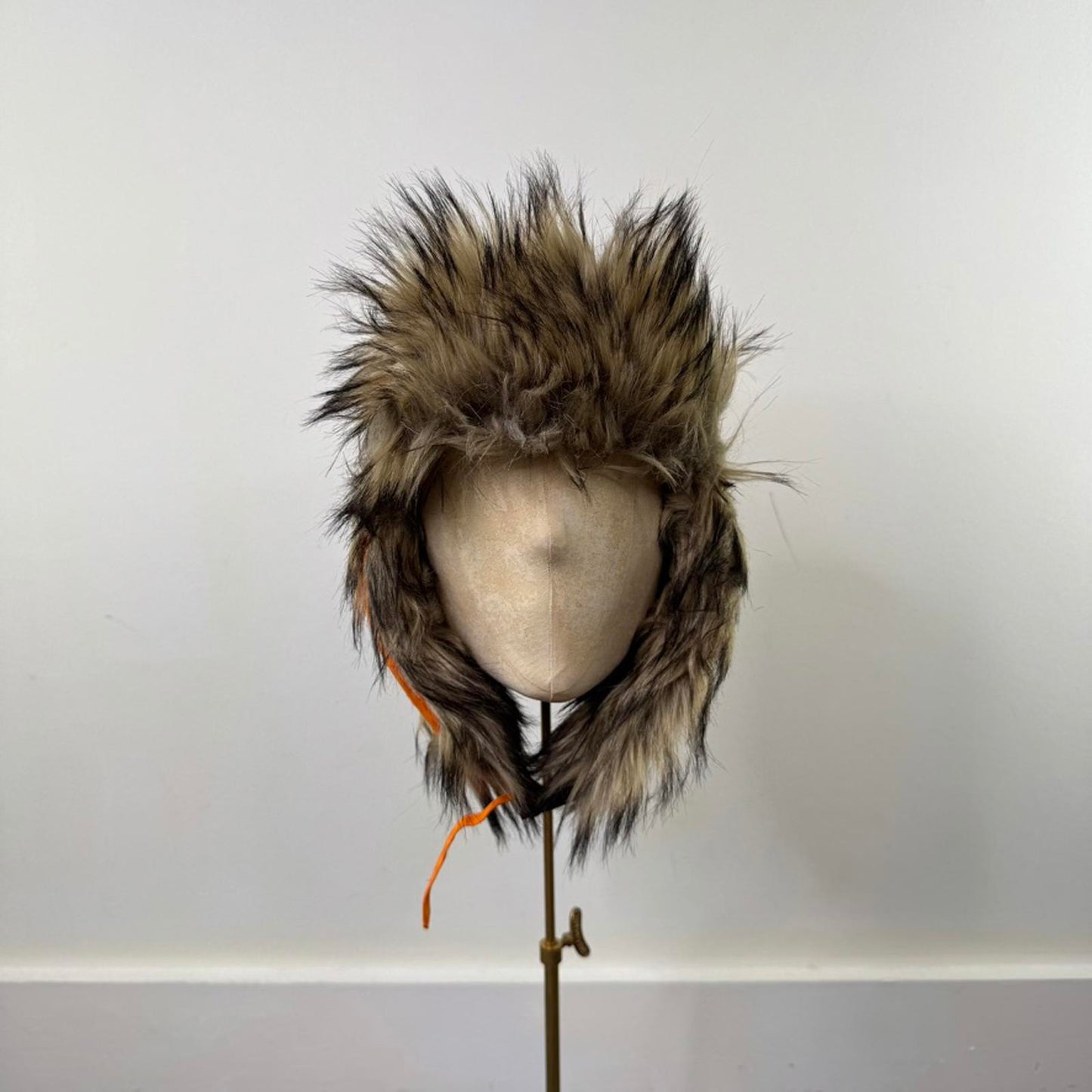 Fjallraven Nordic heater hat faux fur trapper safety orange unisex