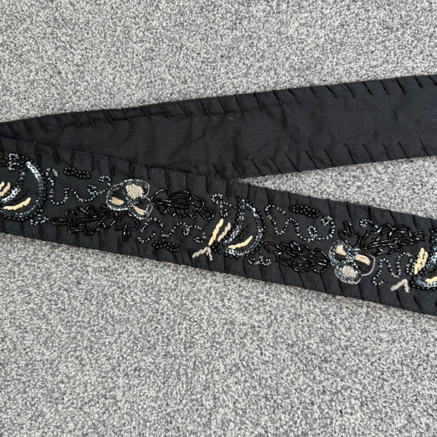 Y2K beaded sequin embroidered festival belt