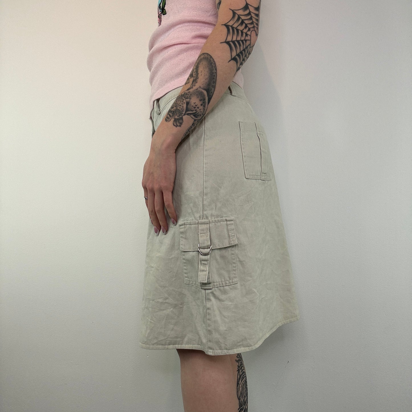 Y2K cargo midi skirt