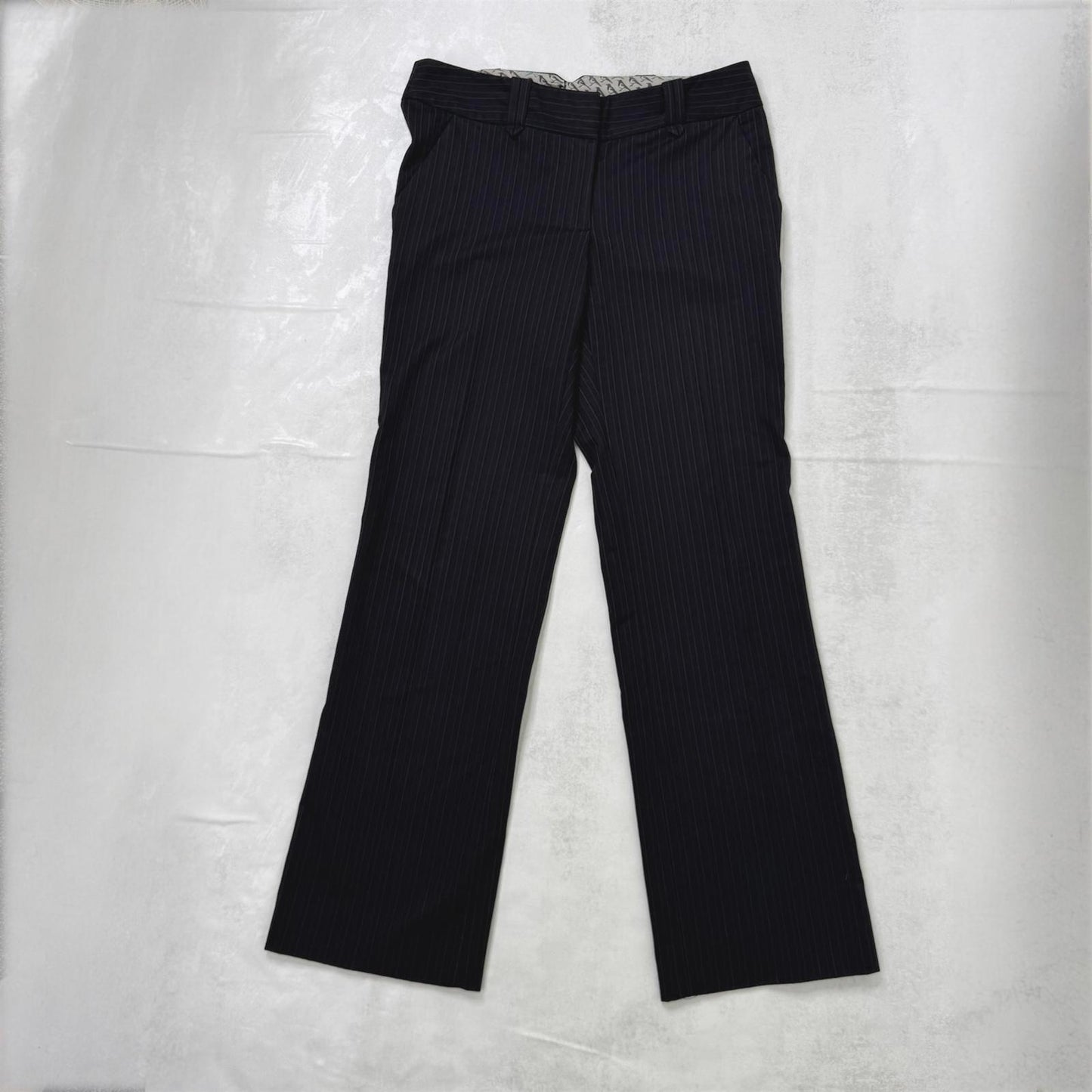 Y2K vintage low rise pinstripe tailored bootcut trousers pants stretchy