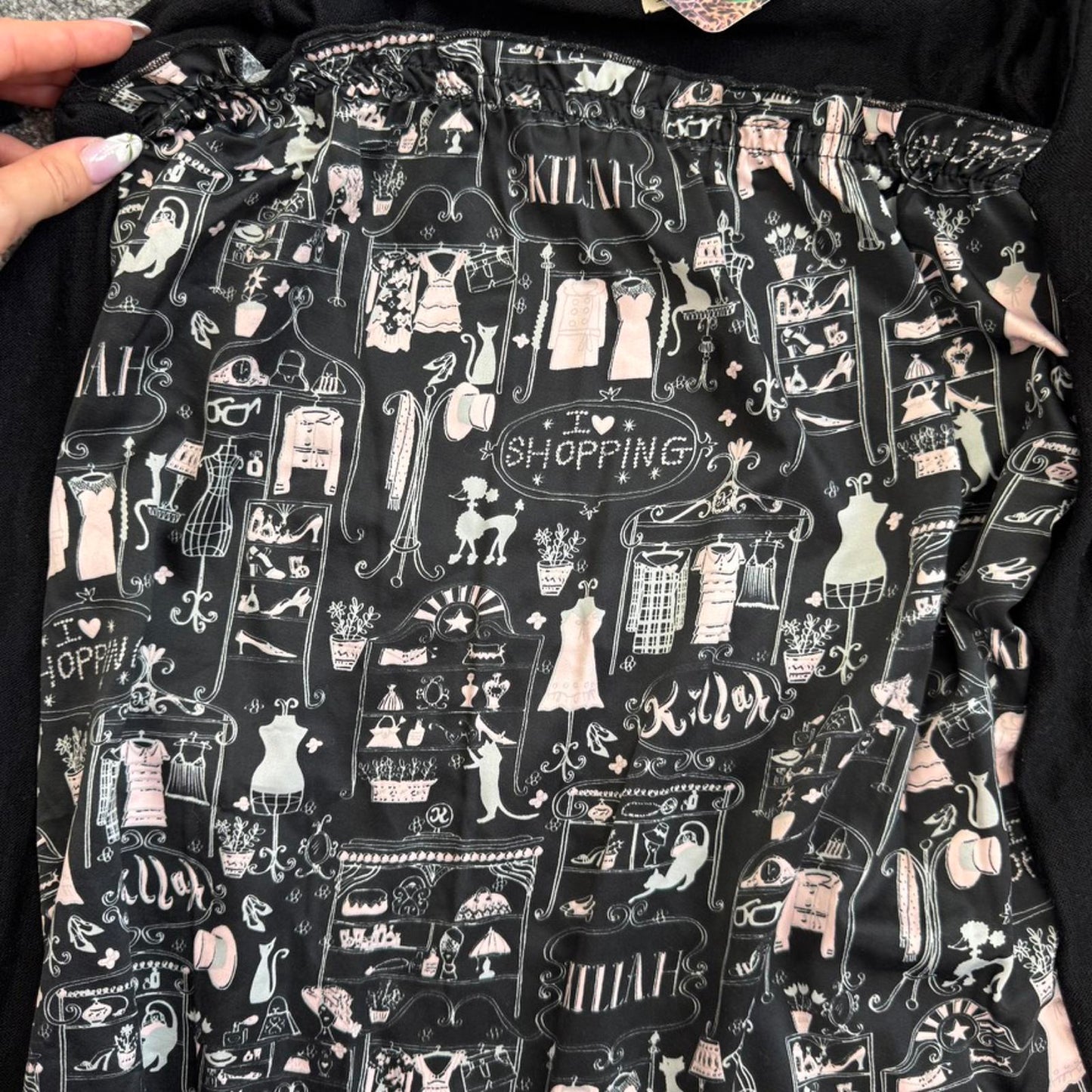 Y2K vintage Killah long sleeve knit top built in cardigan with belt satin print