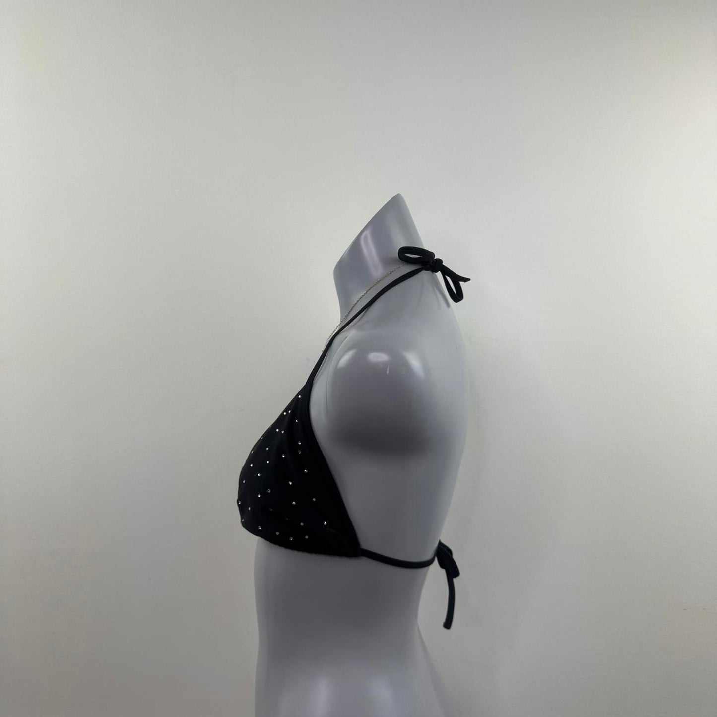 Y2K vintage rhinestone halterneck bikini top