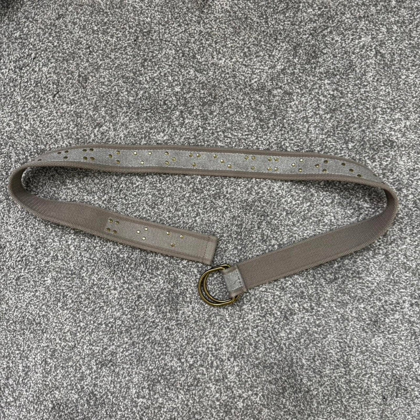 Y2K vintage canvas studded belt d ring sparkly adjustable