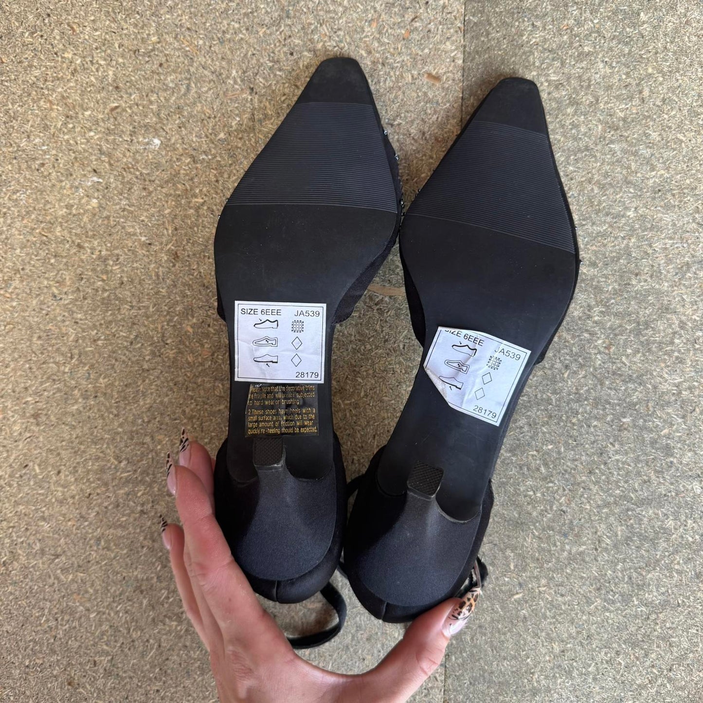 Y2K vintage kitten heel beaded embellished sequin ankle strap pointed toe satin